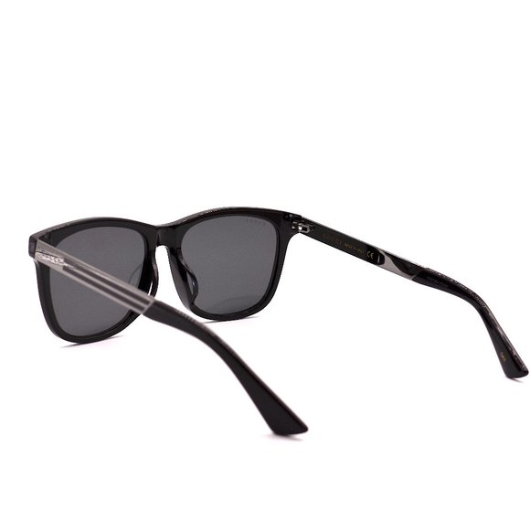 NEW GUCCI GG0695SA 001 BLACK RUTHENIUM GREY AUTHENTIC SUNGLASSES - Picture 8 of 13